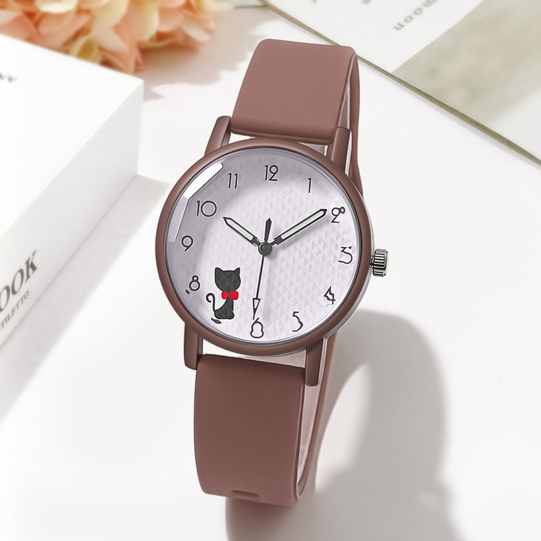 Female Student Silicone Strap Quartz