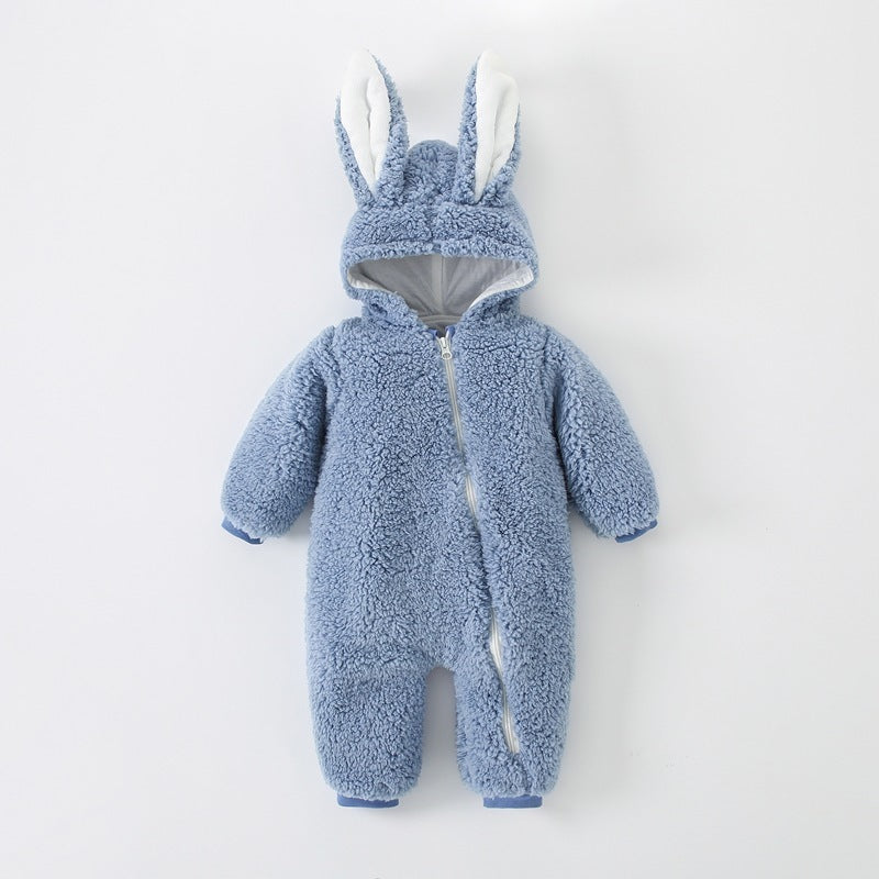 Fashion Baby Warm Bunny Ears Jumpsuit