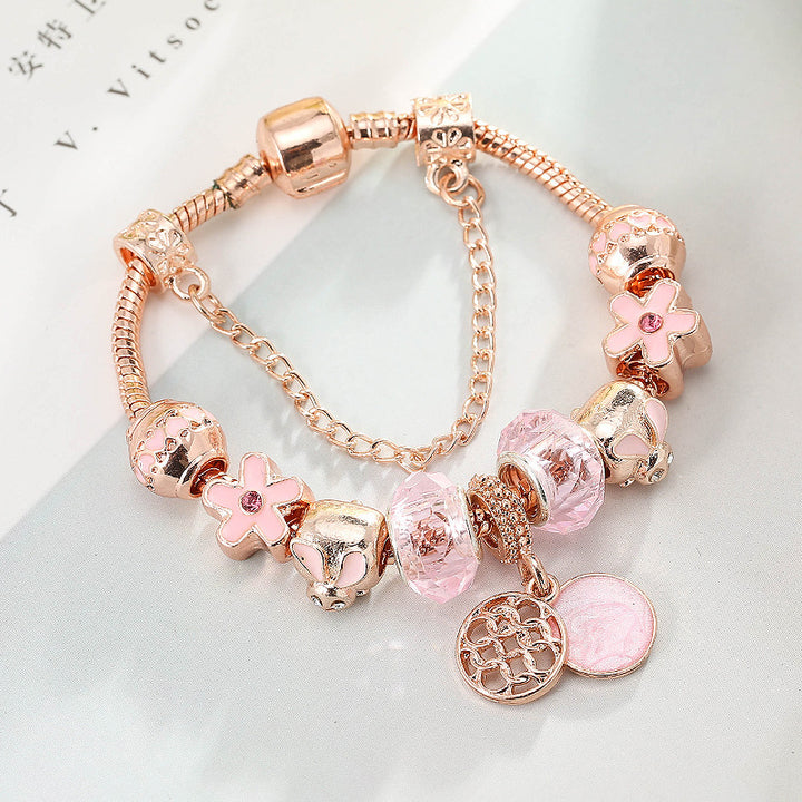 Women's Love Geometric Rose Gold Bracelet