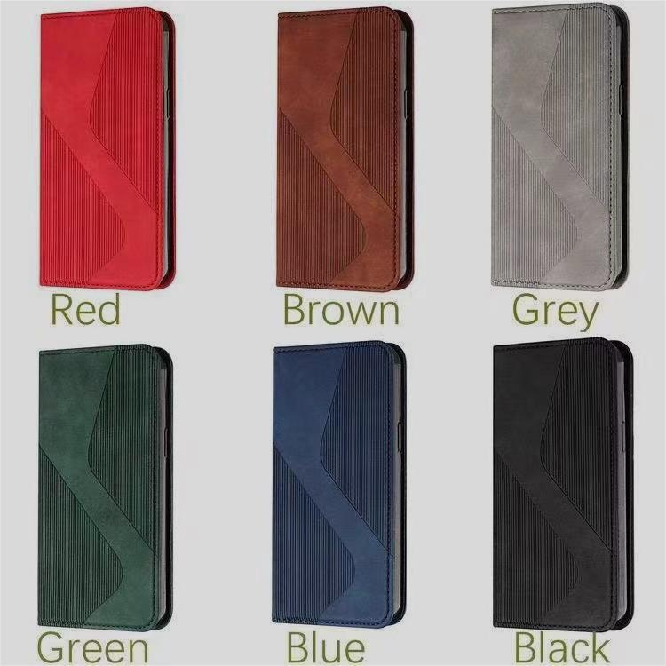 Three-slot Strong Magnetic Suction Flip Card Mobile Phone Leather Case