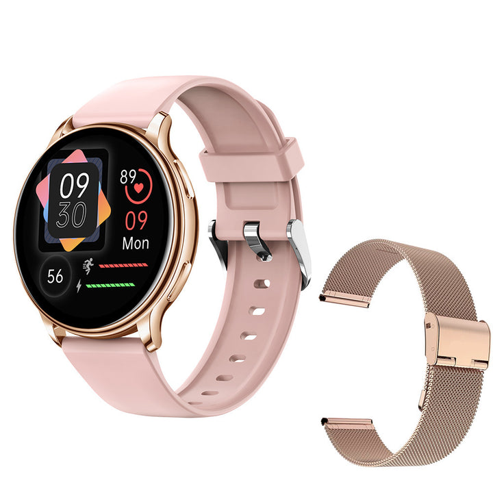 Cuplu inteligent Watch Ecran rotund Bluetooth Apelând la ritm cardiac Blood Oxigen Monitorizare somn