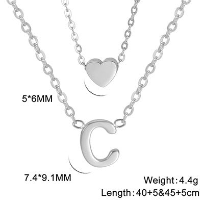 Elegant And Fashionable, Carefully Shaped 26 Letter Necklace