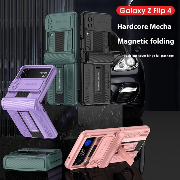 Phone Case All Wrapped Creative Foldable Screen Mech Business Drop-resistant Protective Cover