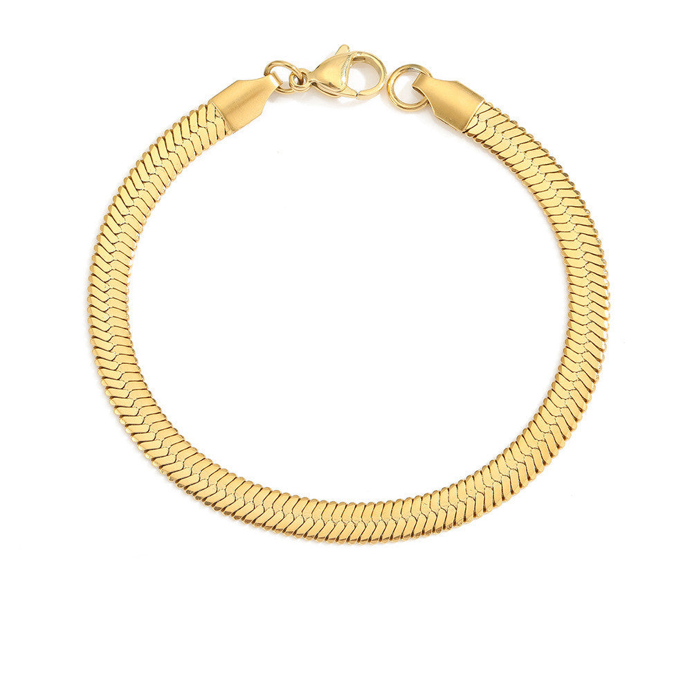 Women's Stainless Steel Gold Plated Bracelet