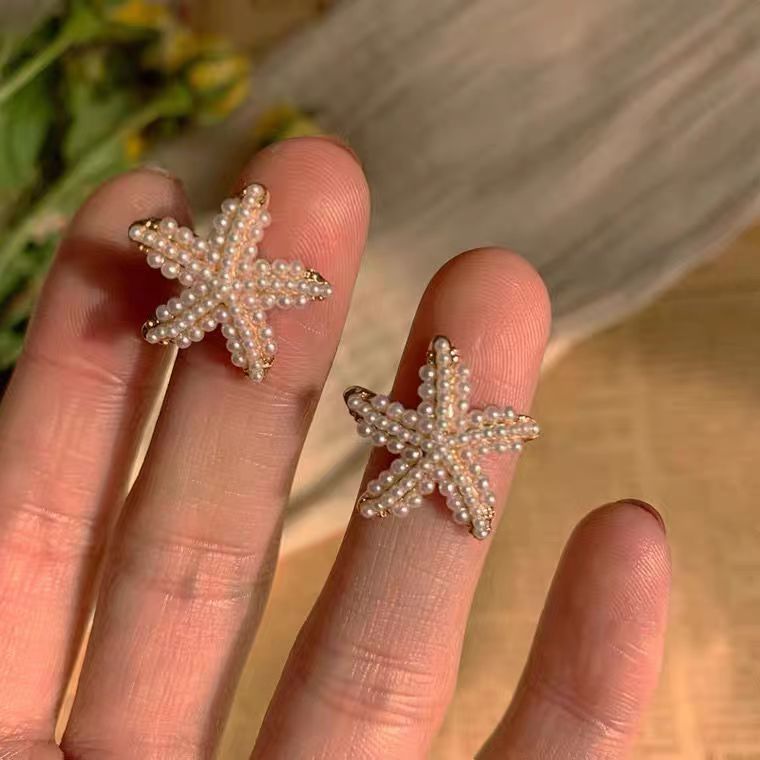 Sea Star Star Ear Studs Cercei delicate feminine