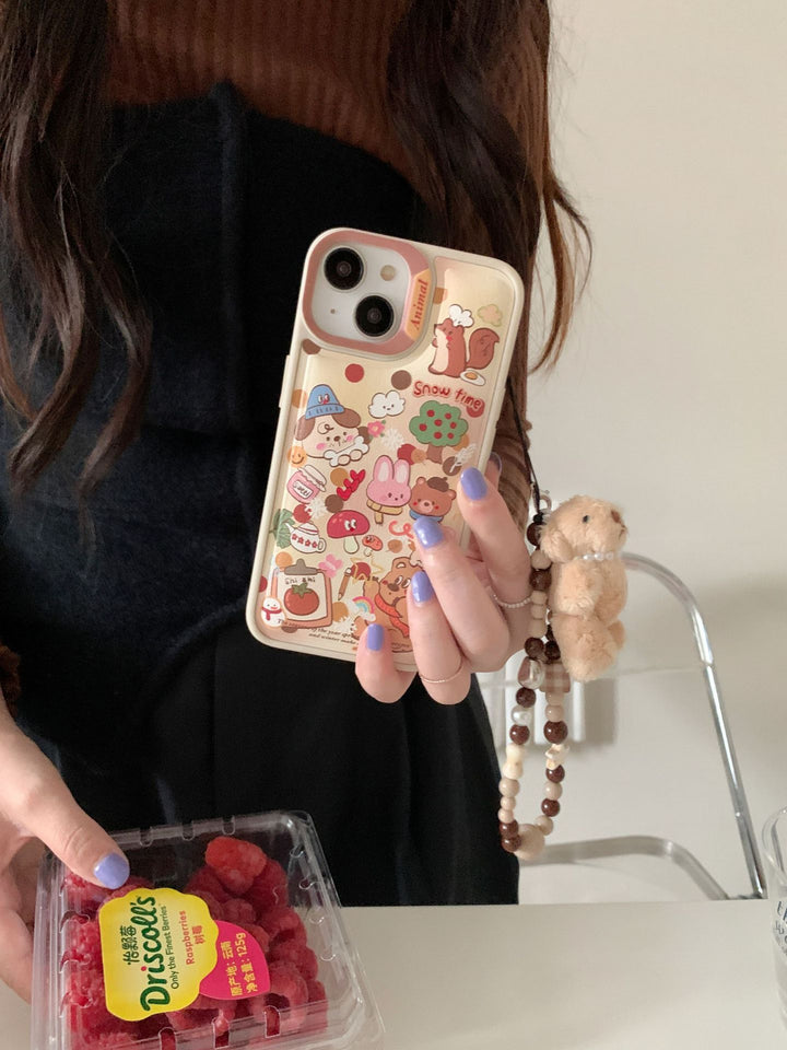 Cute Full Screen Graffiti Rabbit Phone Case