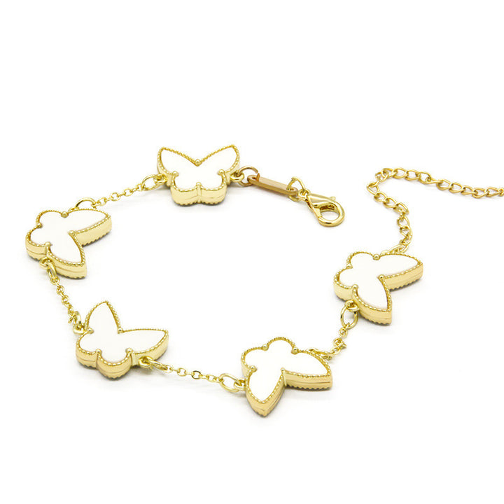 Double Sided Butterfly Heart Bracelet Fashion Bracelet