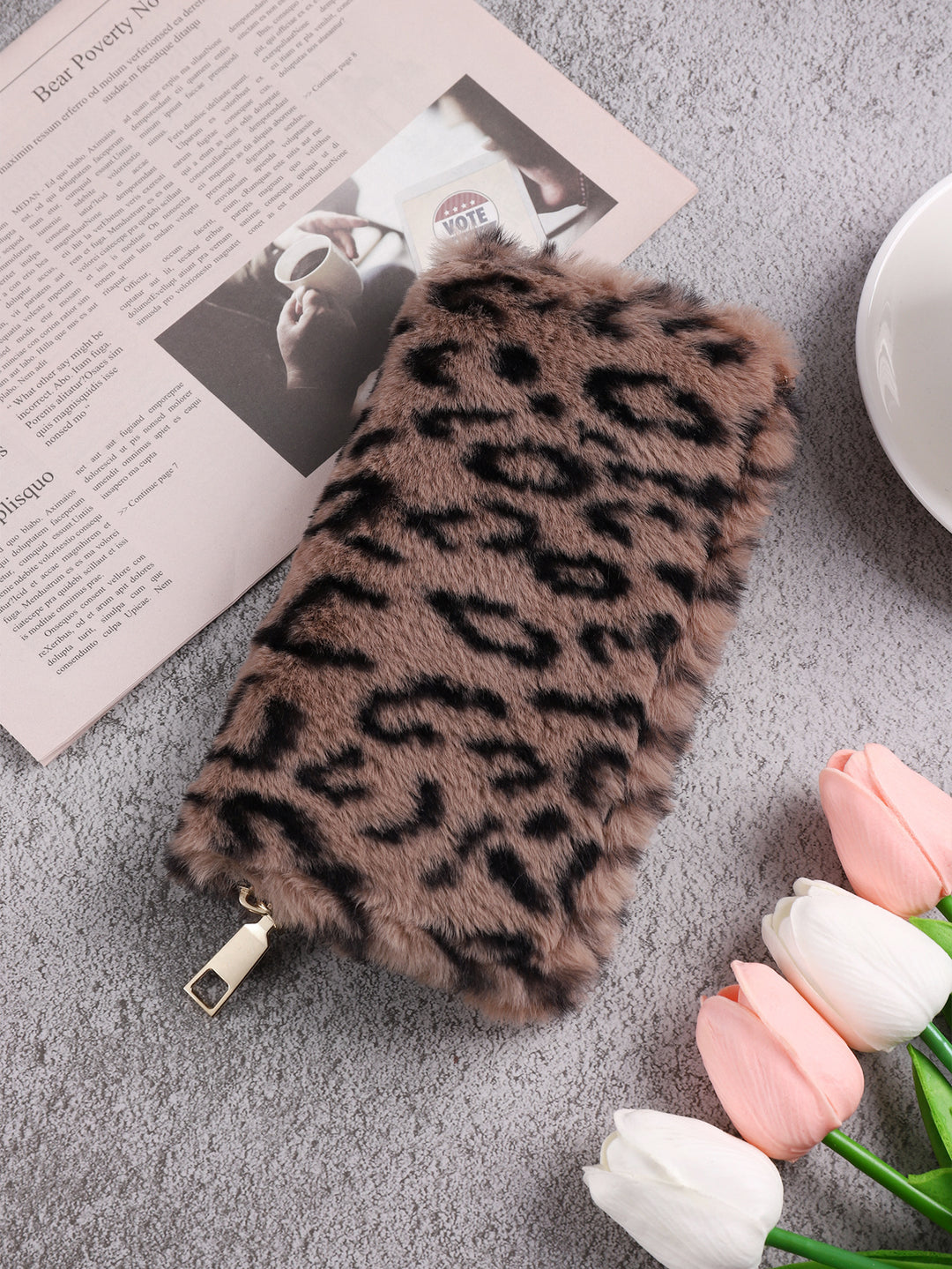 Creative Plush Coin Purse Fashion Leopard Print