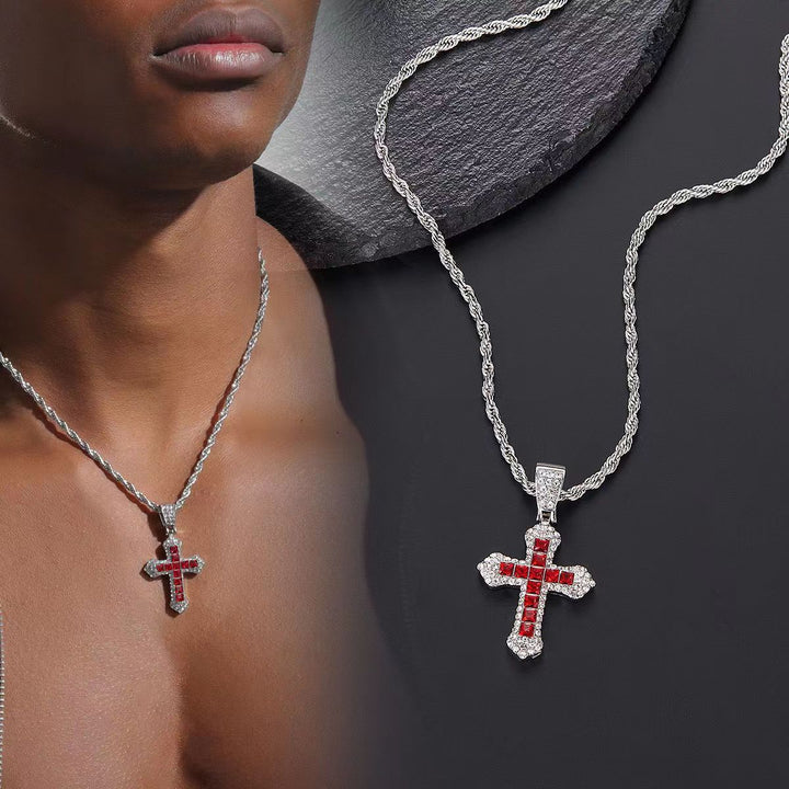 Colier de hip hop european și american Diamond Cross