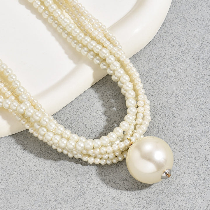 Fashion Multi-layer Necklace Large Pearl Niche