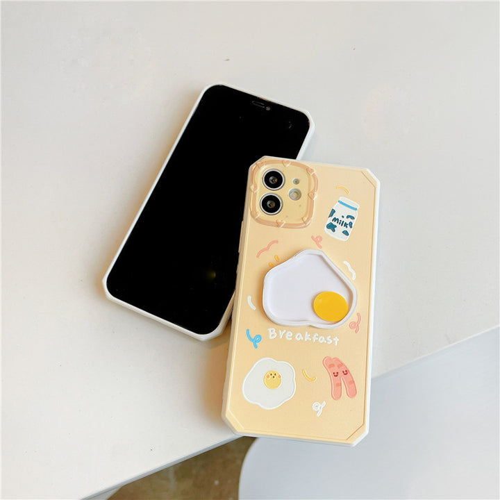 Creative Cartoon Rolling Egg Phone Case Anti-fall Soft