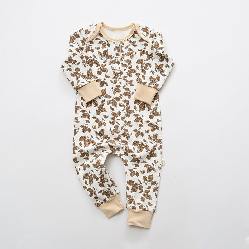 Infant Print One Piece Collar Cotton Comfort Romper