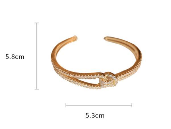 Fashion Zircon Geometric Cross Stitching Bracelet