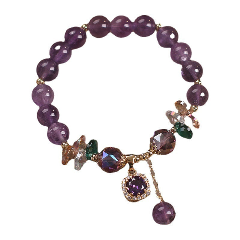 Internet Celebrity Special-interest Design Natural Amethyst Bracelet