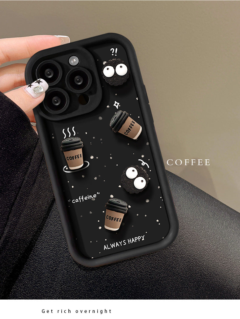 Cute Briquette Biscuit Drop-resistant Soft Phone Case