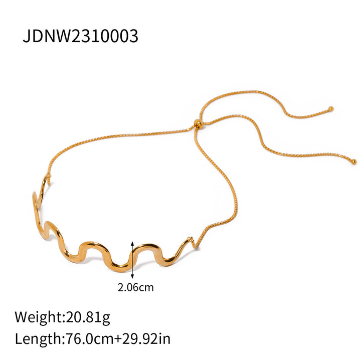 Colier de extragere a valurilor din oțel inoxidabil de 18k din aur