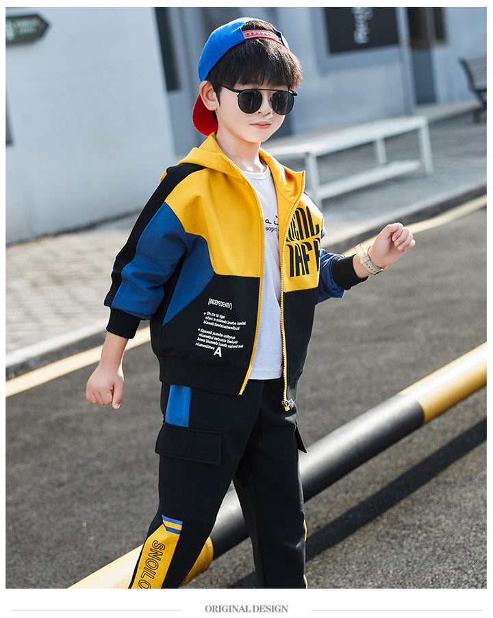 Boys Spring Clothing Sports Jacket Trousers Suit