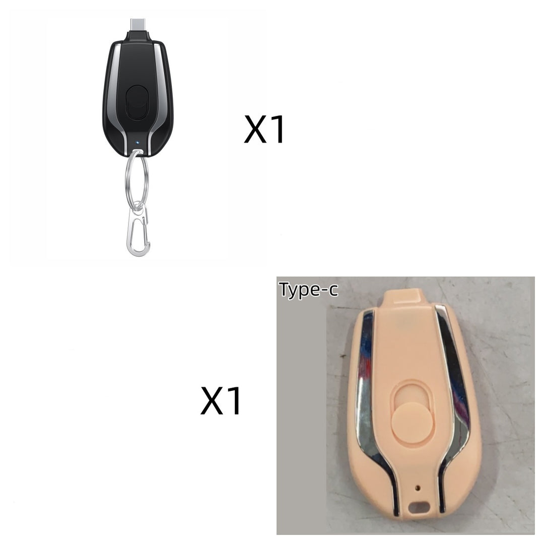 1500mAh Mini Power Pod Pod Cheychain încărcător cu tip-C ultra-compact mini pachete de baterii de încărcare rapidă de rezervă de rezervă