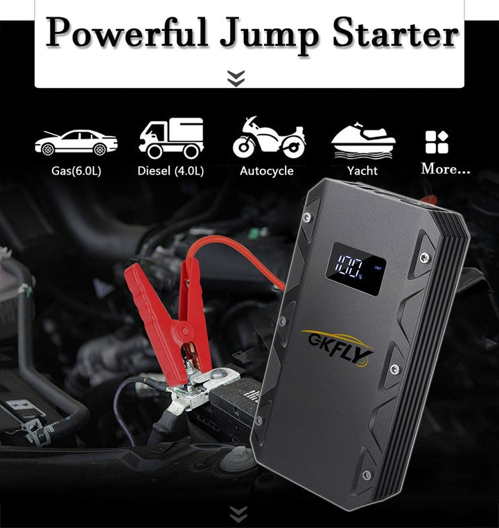 GKFLY 2000A Car  Starter Car Battery Booster LED Car St