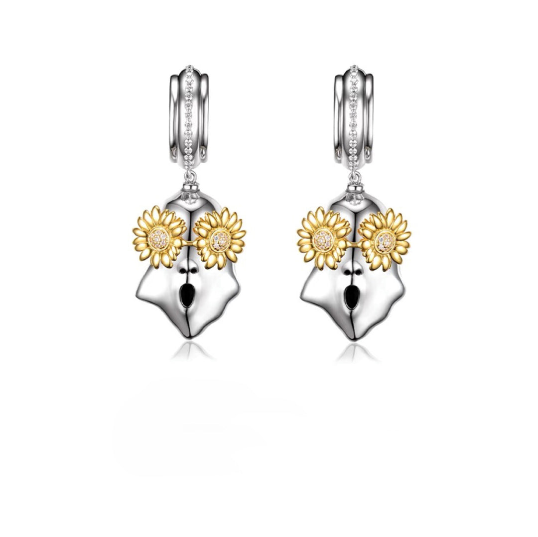 Hip-hop Niche Design Sunflower Earrings