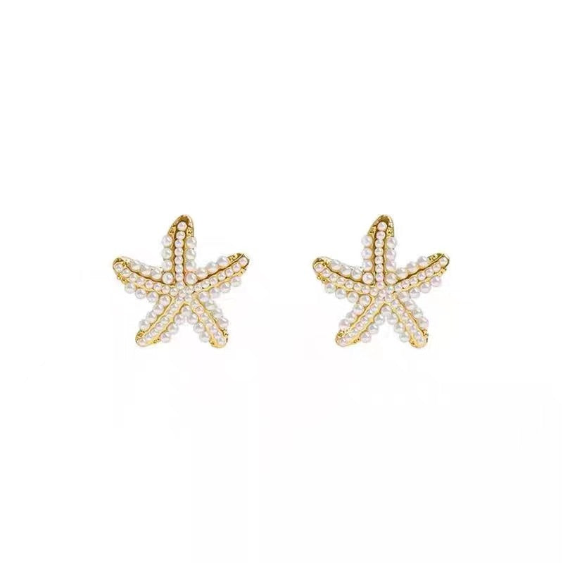 Sea Star Star Ear Studs Cercei delicate feminine