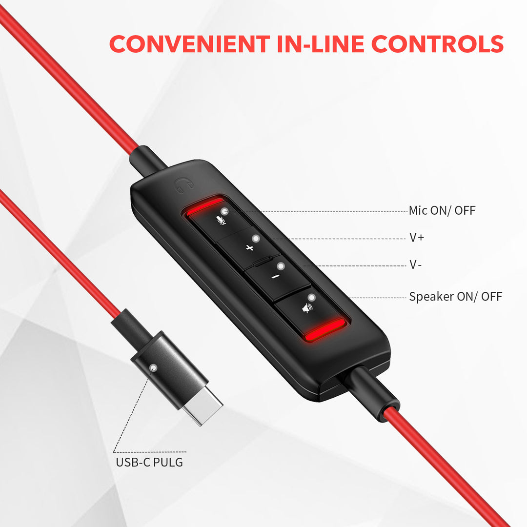 NUBWO HW02 Bilateral Lightweight Cable Telephone Headset