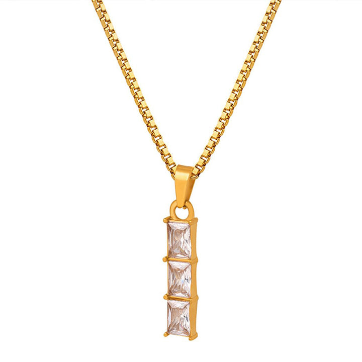 Cross-border Special Interest Light Luxury Bamboo Zircon Clavicle Chain