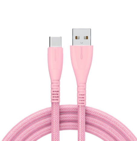 Quick Charge QC30 Charging Cable Nylon Braided Mobile Phone USB Cable With Indicator Light