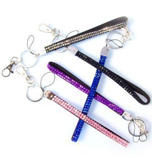 Carte de ecuson Clamp Rhinestone Diamond Band Key Lanț Diamond Lanyard