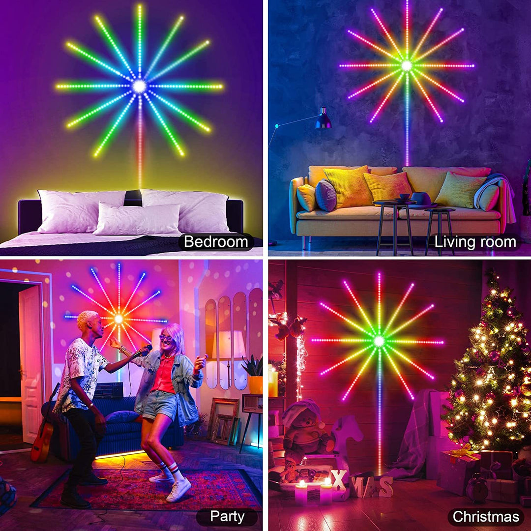 Lumini de artificii LED Muzică Muzică Sonor Sincronizare Culoare Schimbare LED LED LED Lumina pentru petrecere în cameră