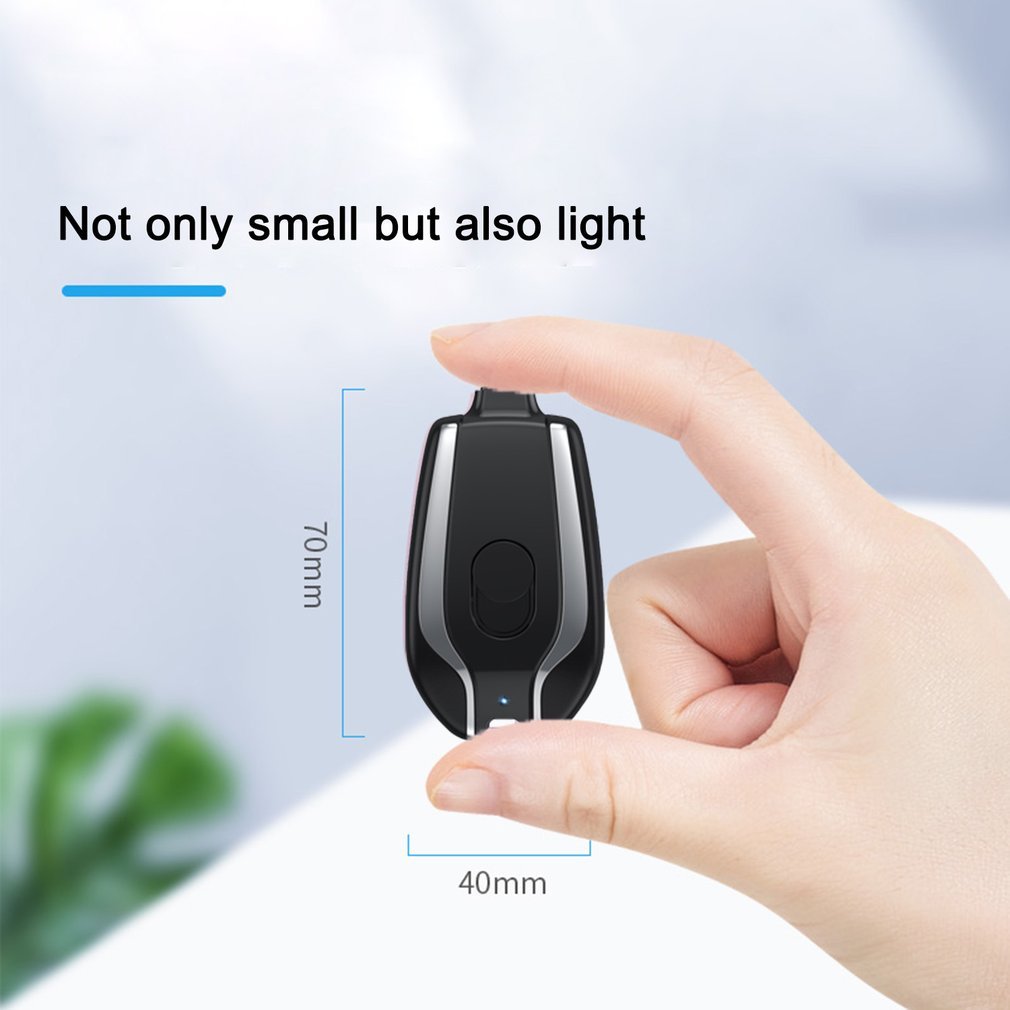 1500mAh Mini Power Pod Pod Cheychain încărcător cu tip-C ultra-compact mini pachete de baterii de încărcare rapidă de rezervă de rezervă