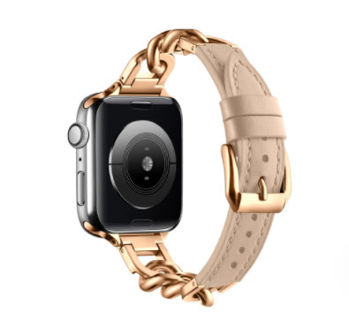 Curea Iwatch cu oțel inoxidabil din piele inox