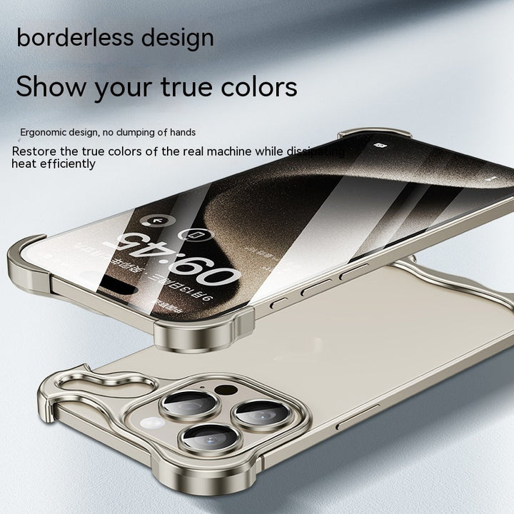 Phone Case Special-shaped Metal Corner Pad Anti-fall Frameless Anti-fall Protective Cover