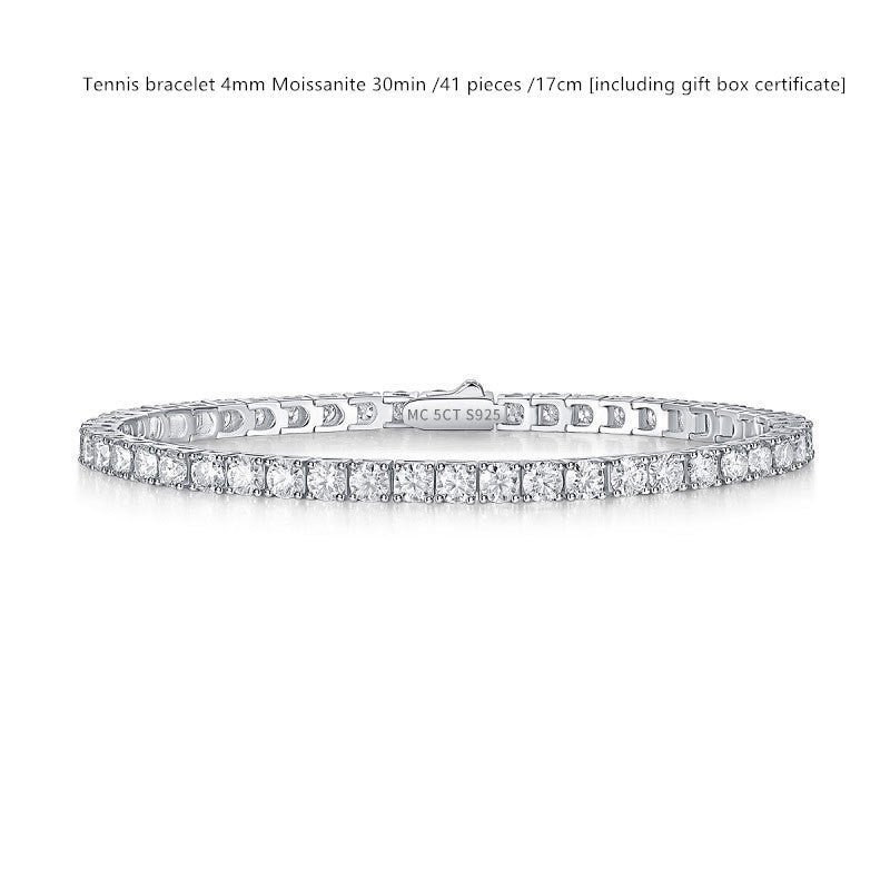 Sterling Silver D Color Moissanite Brățară pentru femei