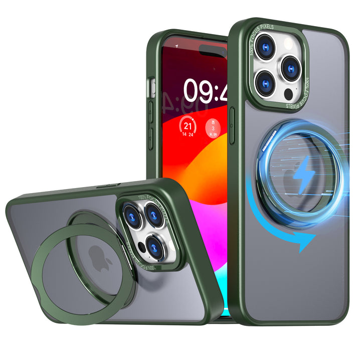 Metal Lens Magnetic Bracket Phone Case