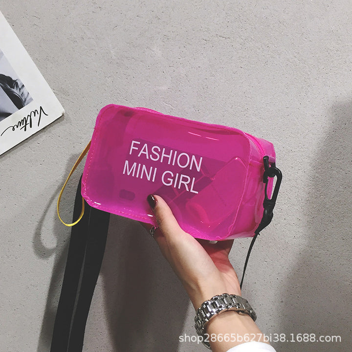 Transparent Square Fashion Trend Jelly Single Shoulder Diagonal Cross Bag