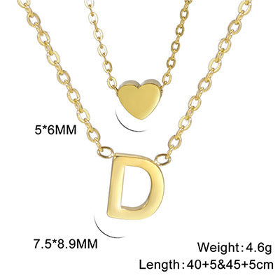 Elegant And Fashionable, Carefully Shaped 26 Letter Necklace