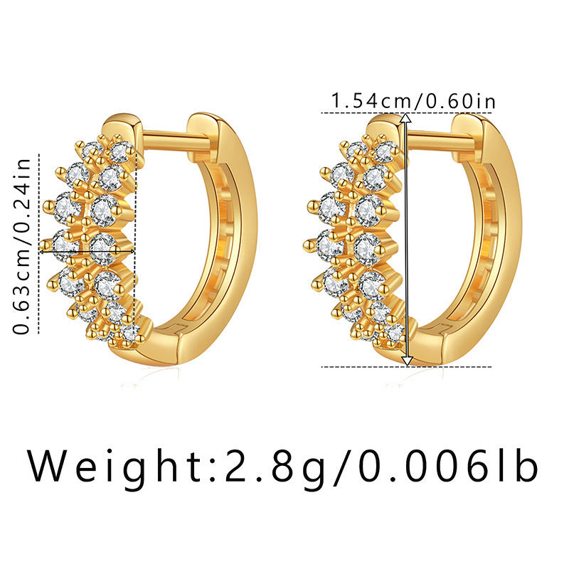 Fashion OL Light Luxury Show Temperament Women's Earrings