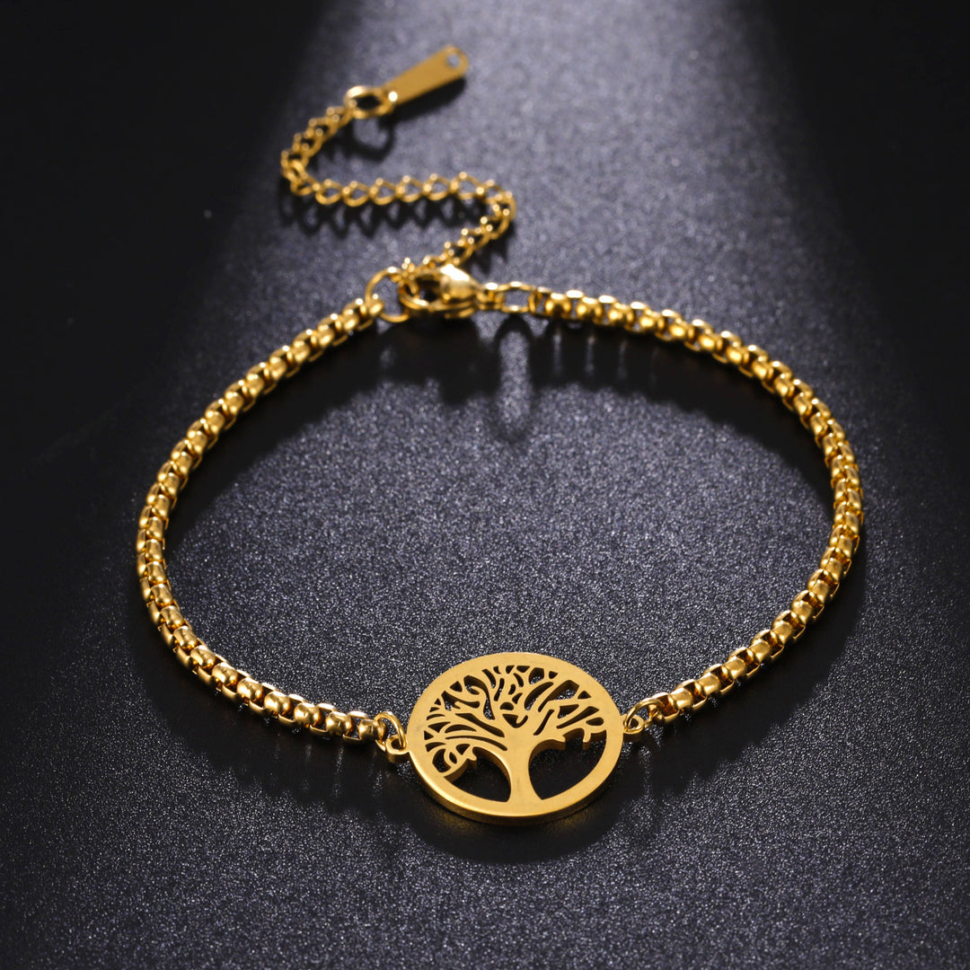 Style Hollow Life Tree Pendant Bracelet