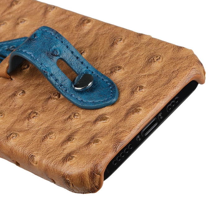 For Ostrich Texture Leather Stand Phone Case