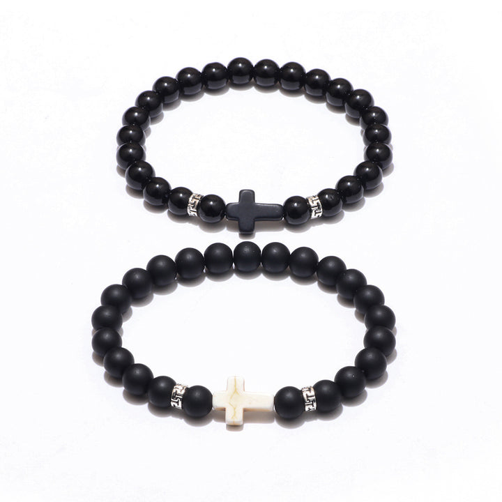 Natural Stone Bracelet Matte Black