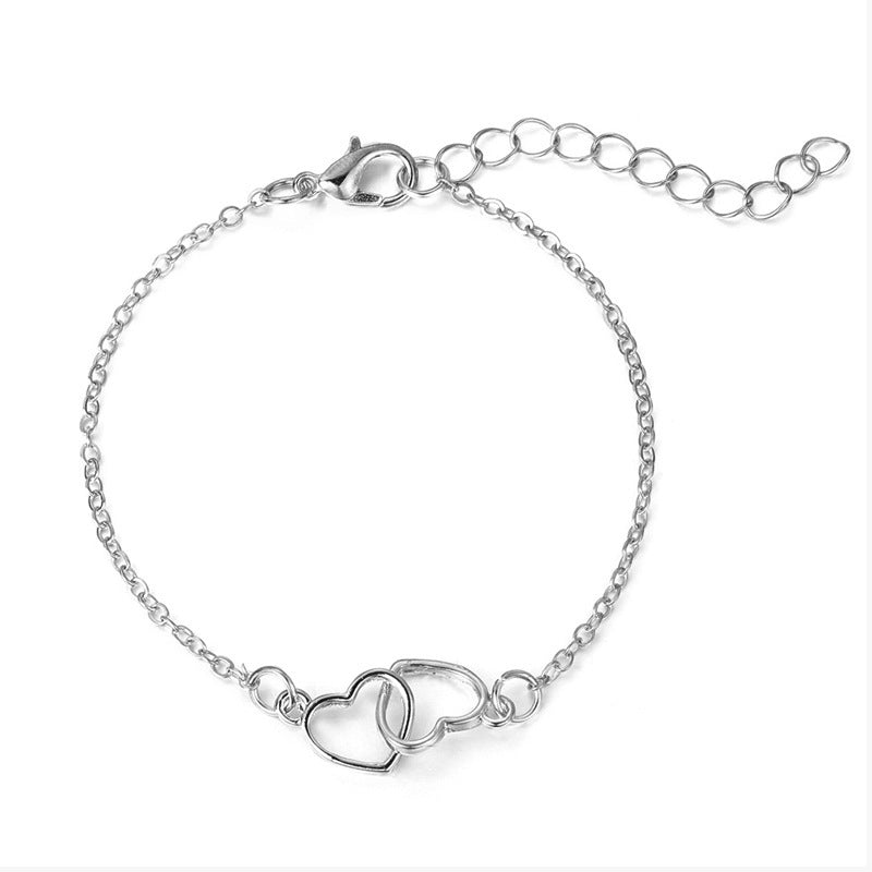 Women's Fashion Alloy Heart Shaped Bracelet