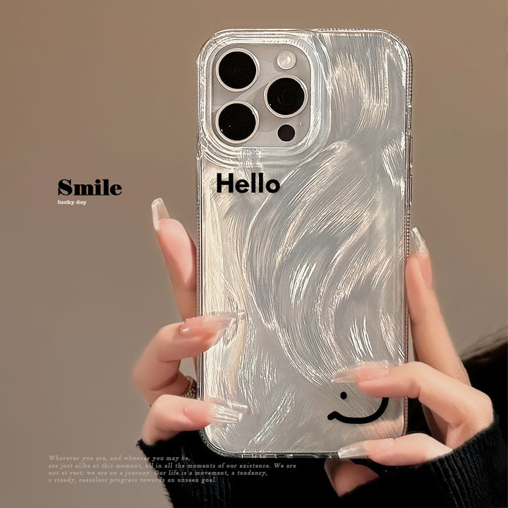 Niche ins English Smile Face Case Simple Telefon