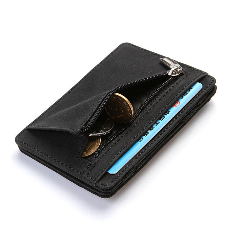 Flip Wallet Men Men Magic Portofel Polyuretan Card Suport