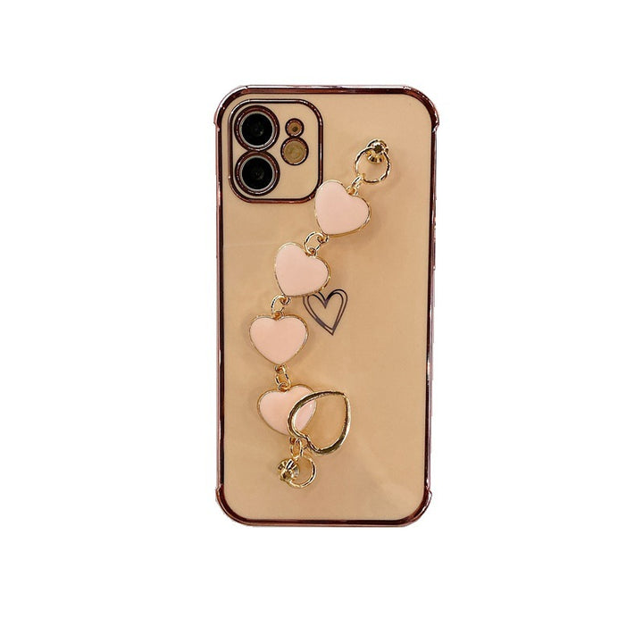 Electroplated Heart-shaped Mobile Phone Shell