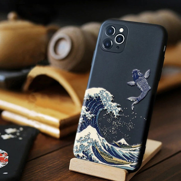 Relief soft shell mobile phone case