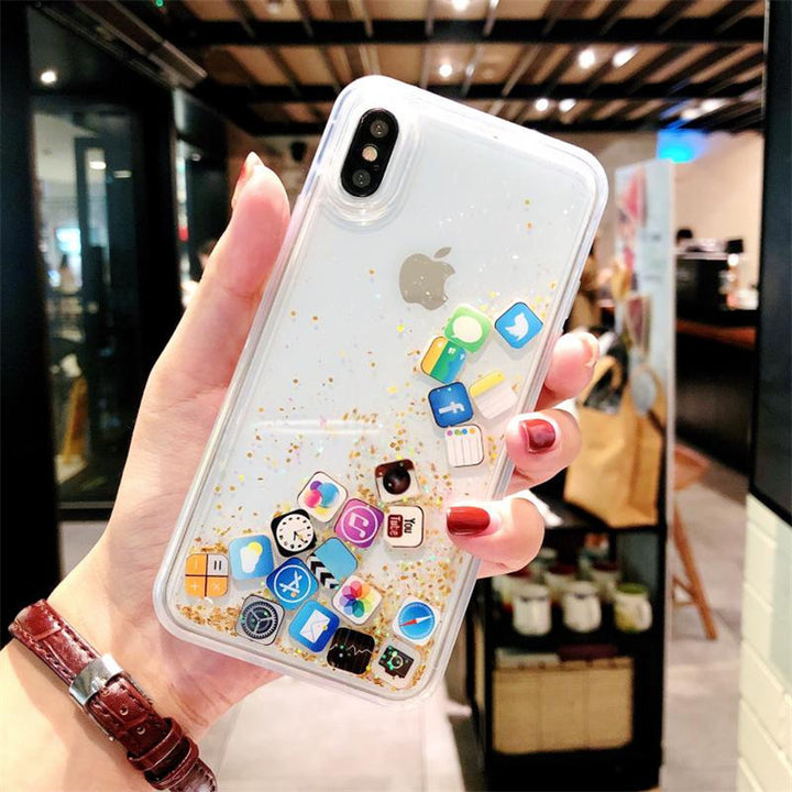 Glittering mobile phone case