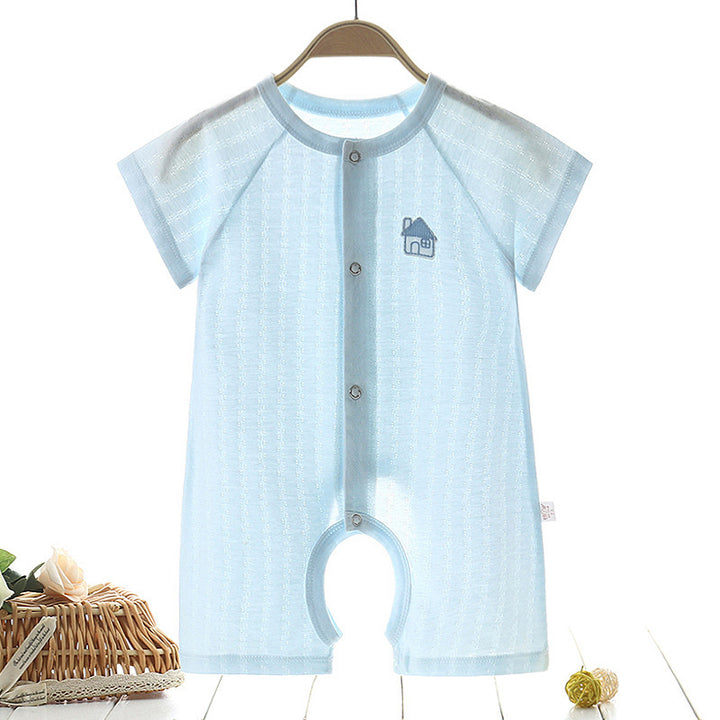 Baby''s one-piece clothes summer thin men''s Harbin clothes pure cotton women''s pajamas summer short sleeve newborn children''s summer clothes