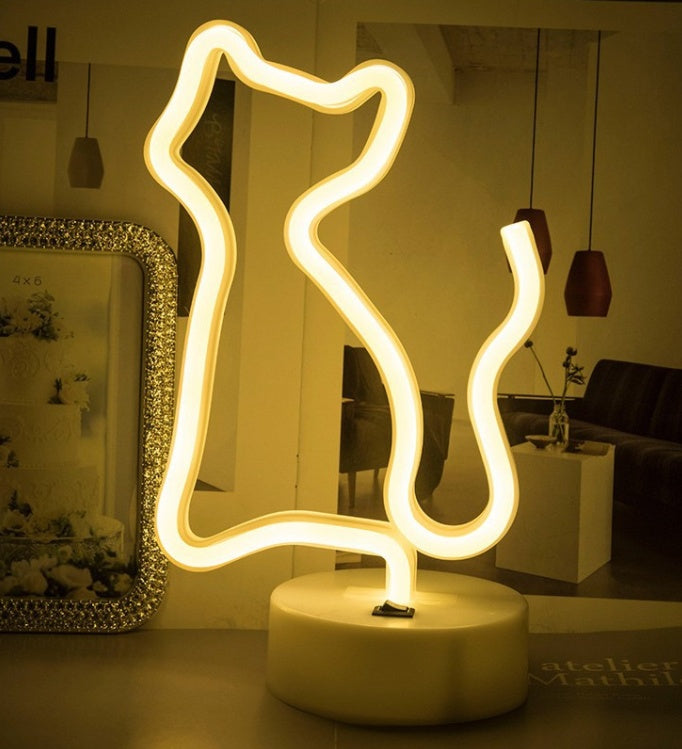 Lumini de neon decorative noaptea