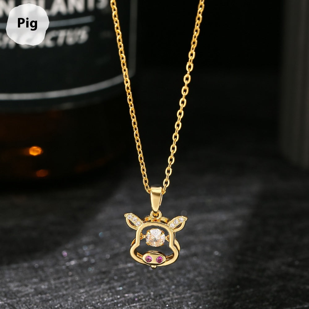 Ins Zodiac Smart Necklace Micro-inlaid